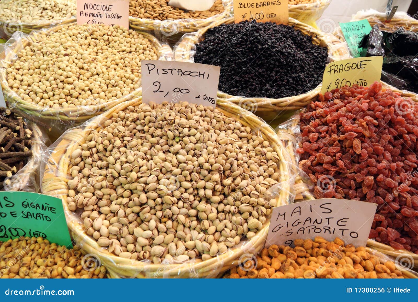 Baskets of dried fruits stock photo. Image of ingredient 17300256