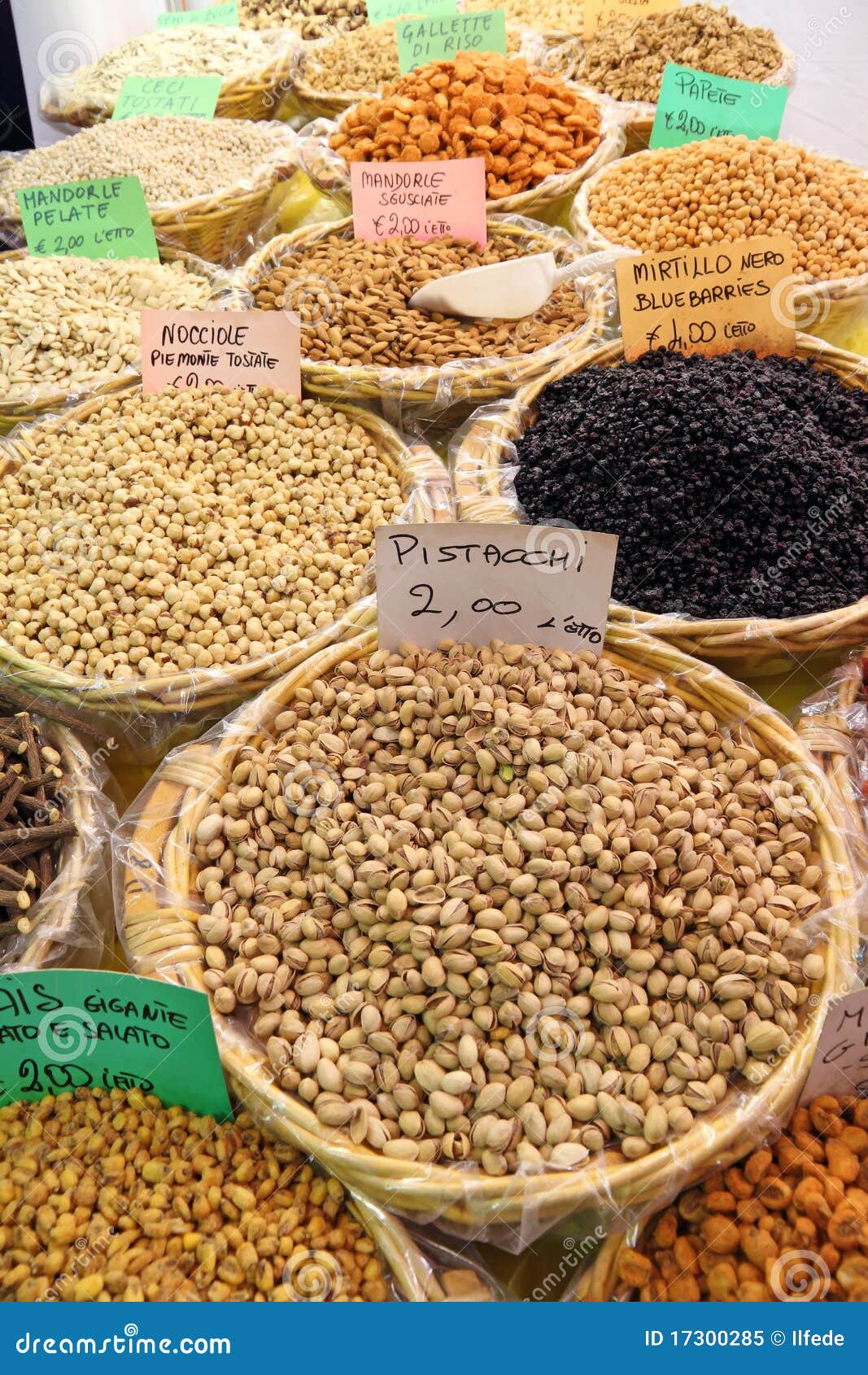Baskets of dried fruits stock image. Image of brown, pistachio 17300285