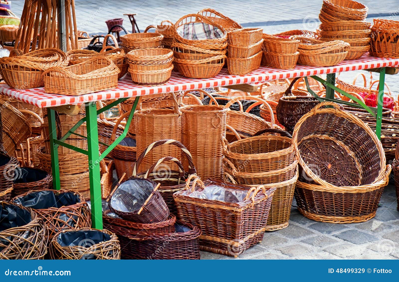 Baskets stock image. Image of handicraft, container, store 48499329