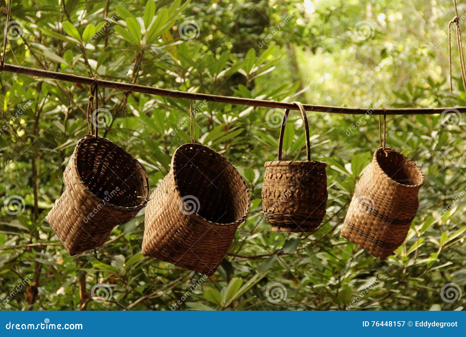 Baskets stock image. Image of retro, craft, circle, details 76448157