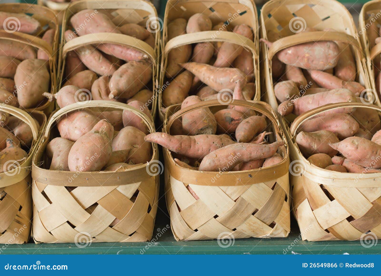 Baskets of Healthy Sweet Potatoes Stock Photo Image of basket, crop