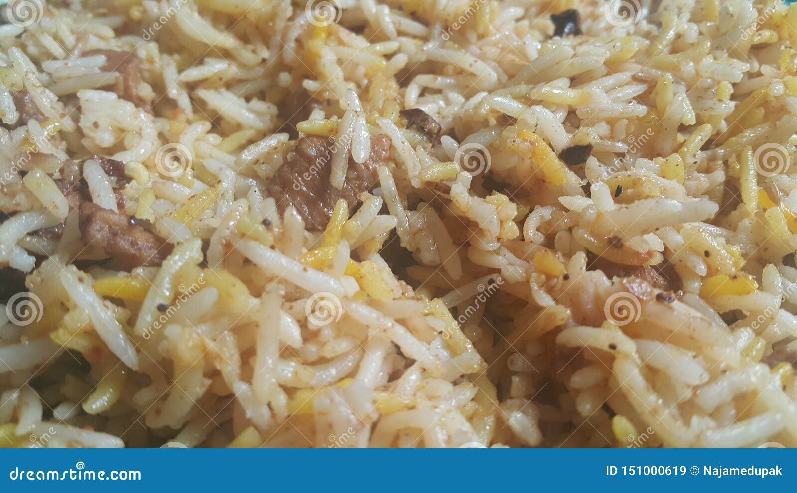Basmati Rice Pulao or Pulav with Chana, or Vegetable Rice Dish Stock