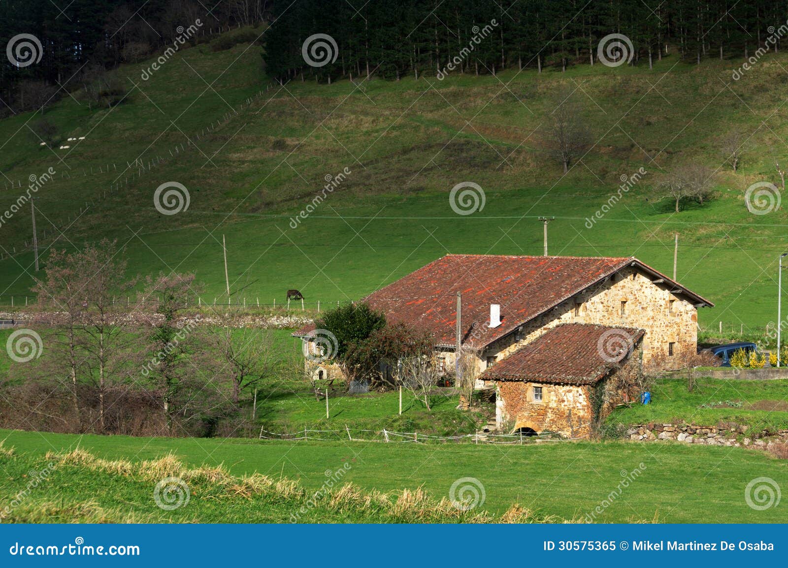 Basque country house stock image. Image of farmhouse 30575365