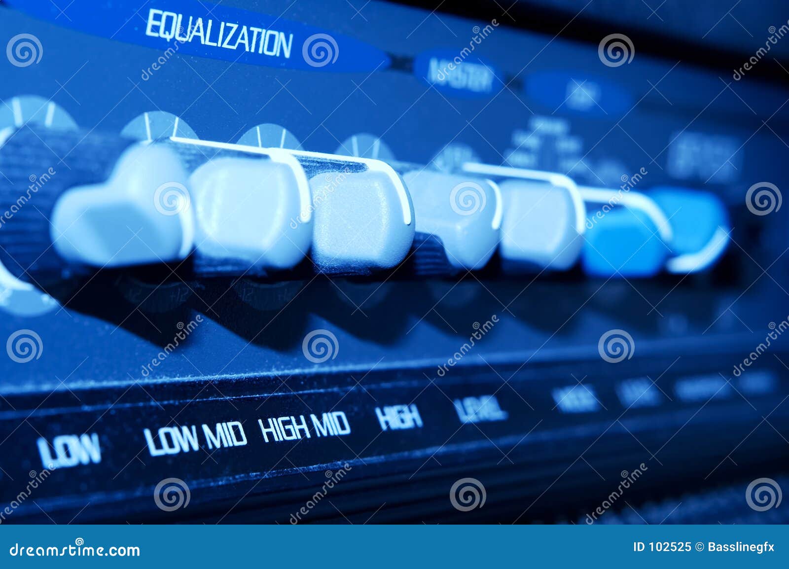 Bass Amp Equalizer stock image. Image of amps, control 102525
