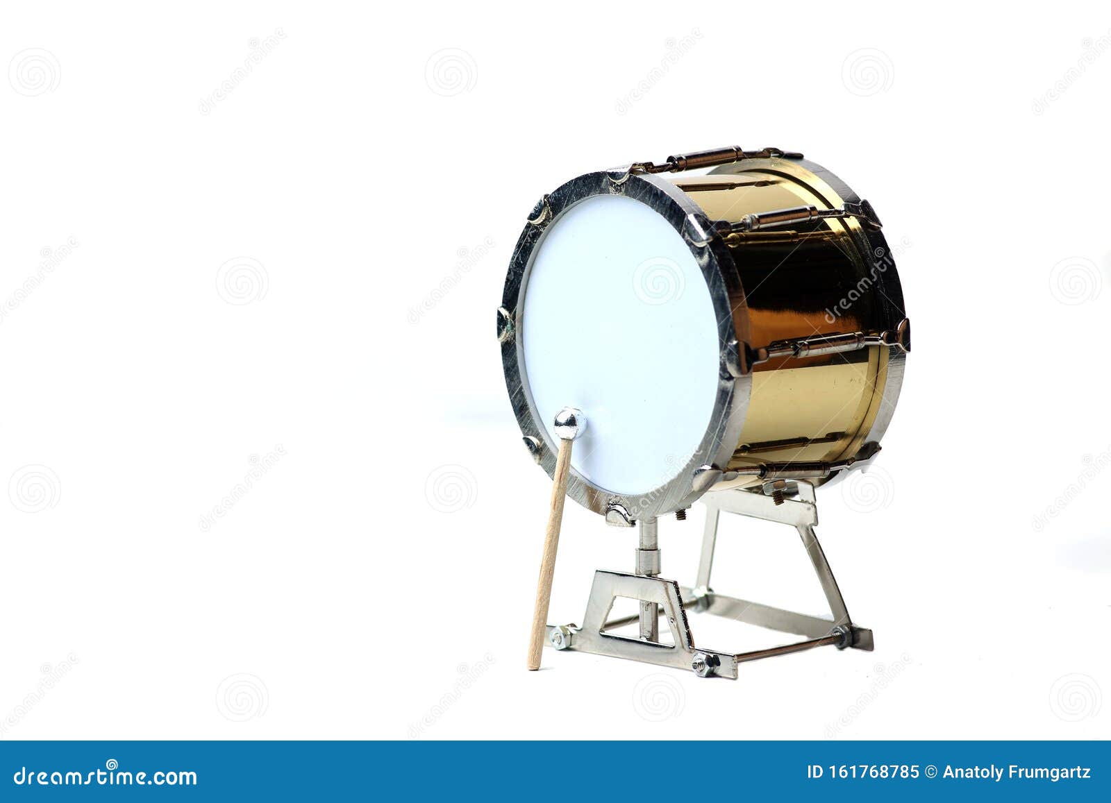 bass-drum  on white background. image contains copy space