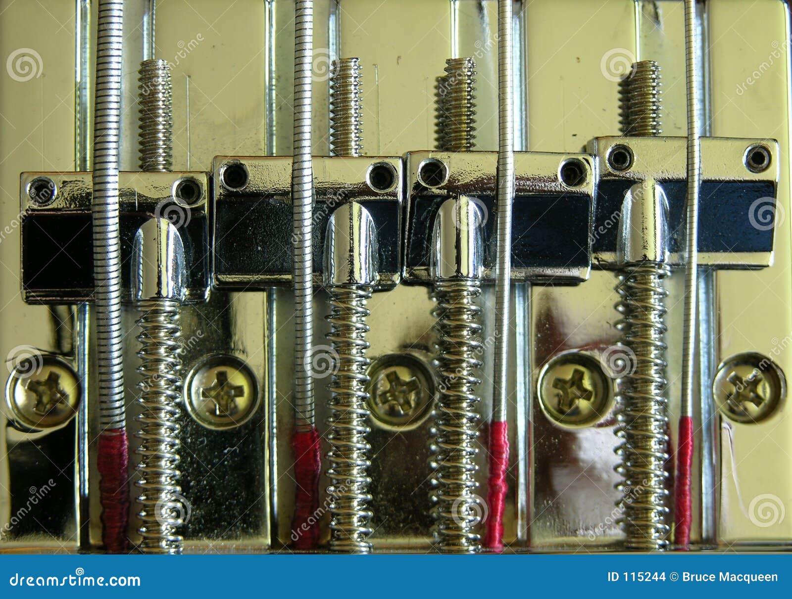 Bass guitar Bridge. stock photo. Image of bass, bridge 115244