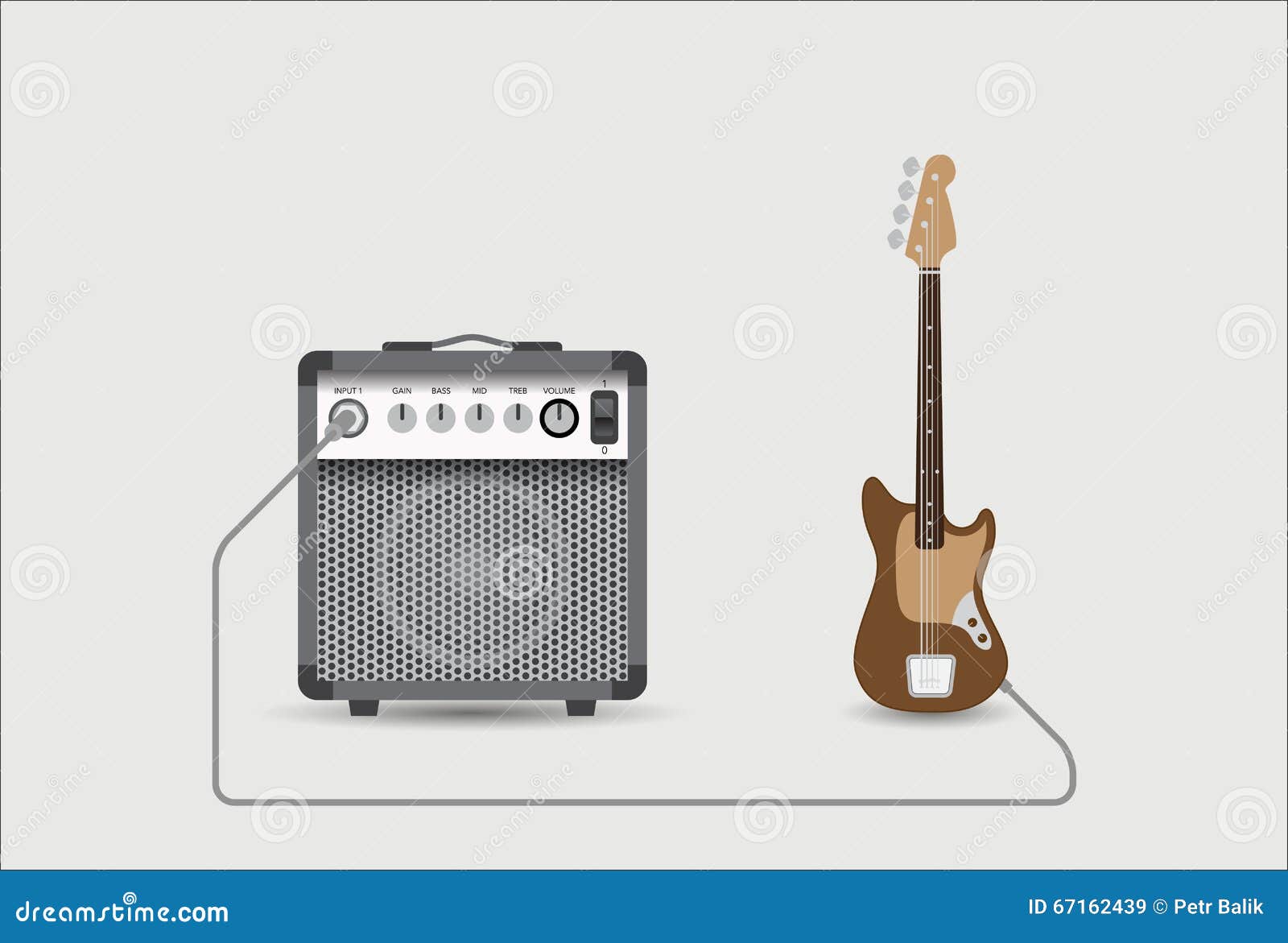 Bass guitar and combo stock vector. Illustration of bass 67162439