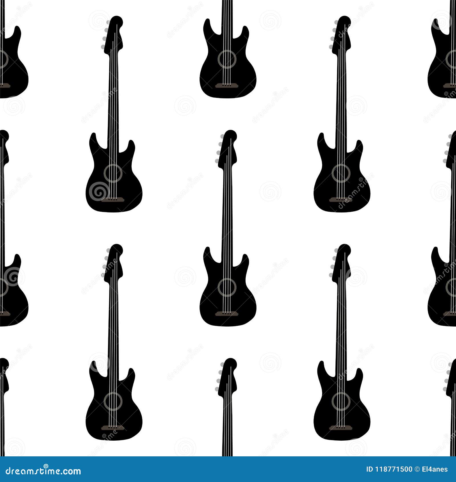 Bass guitar pattern stock illustration. Illustration of electric
