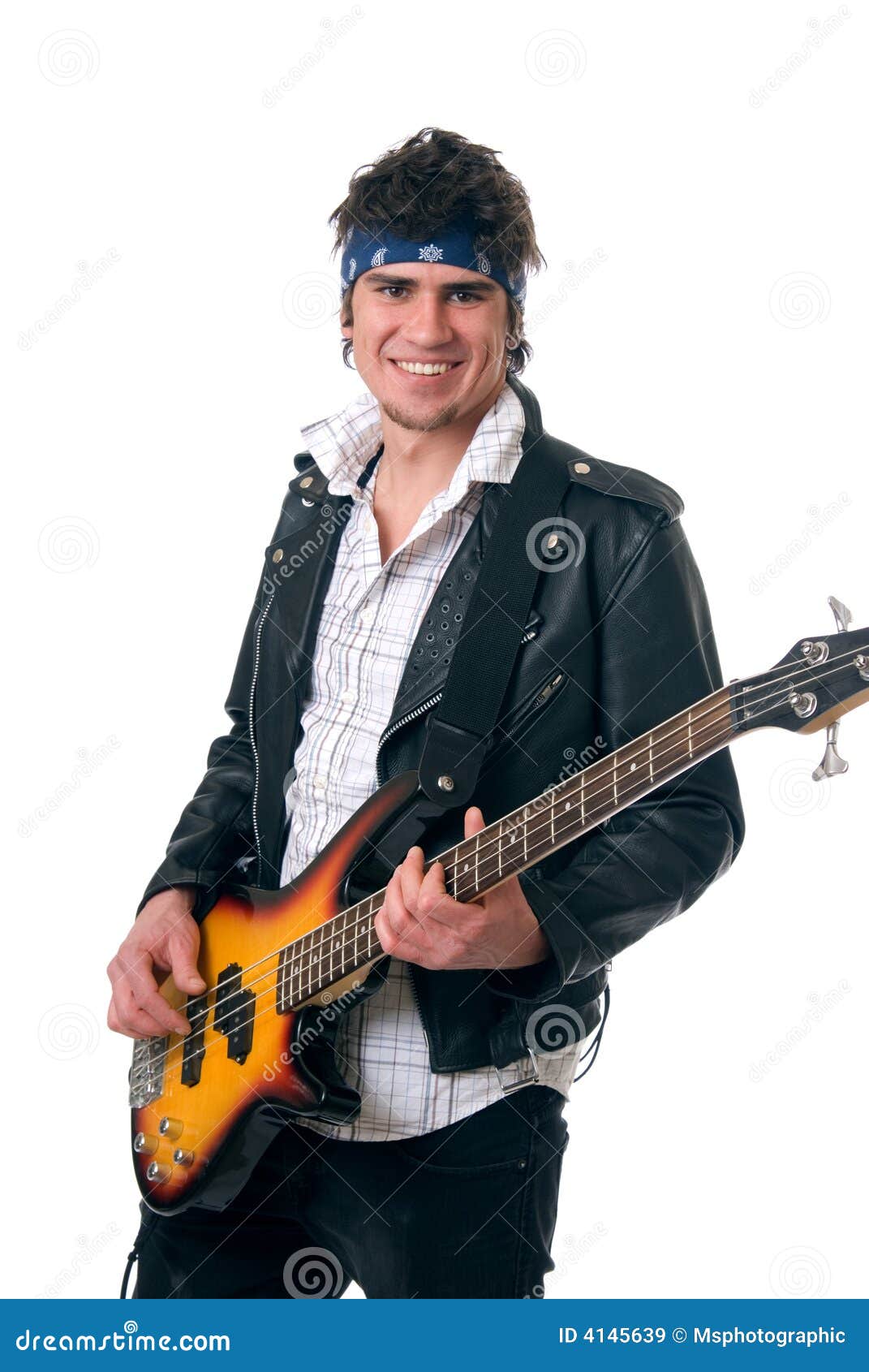 Bass Guitar Player Royalty Free Stock Images Image 4145639