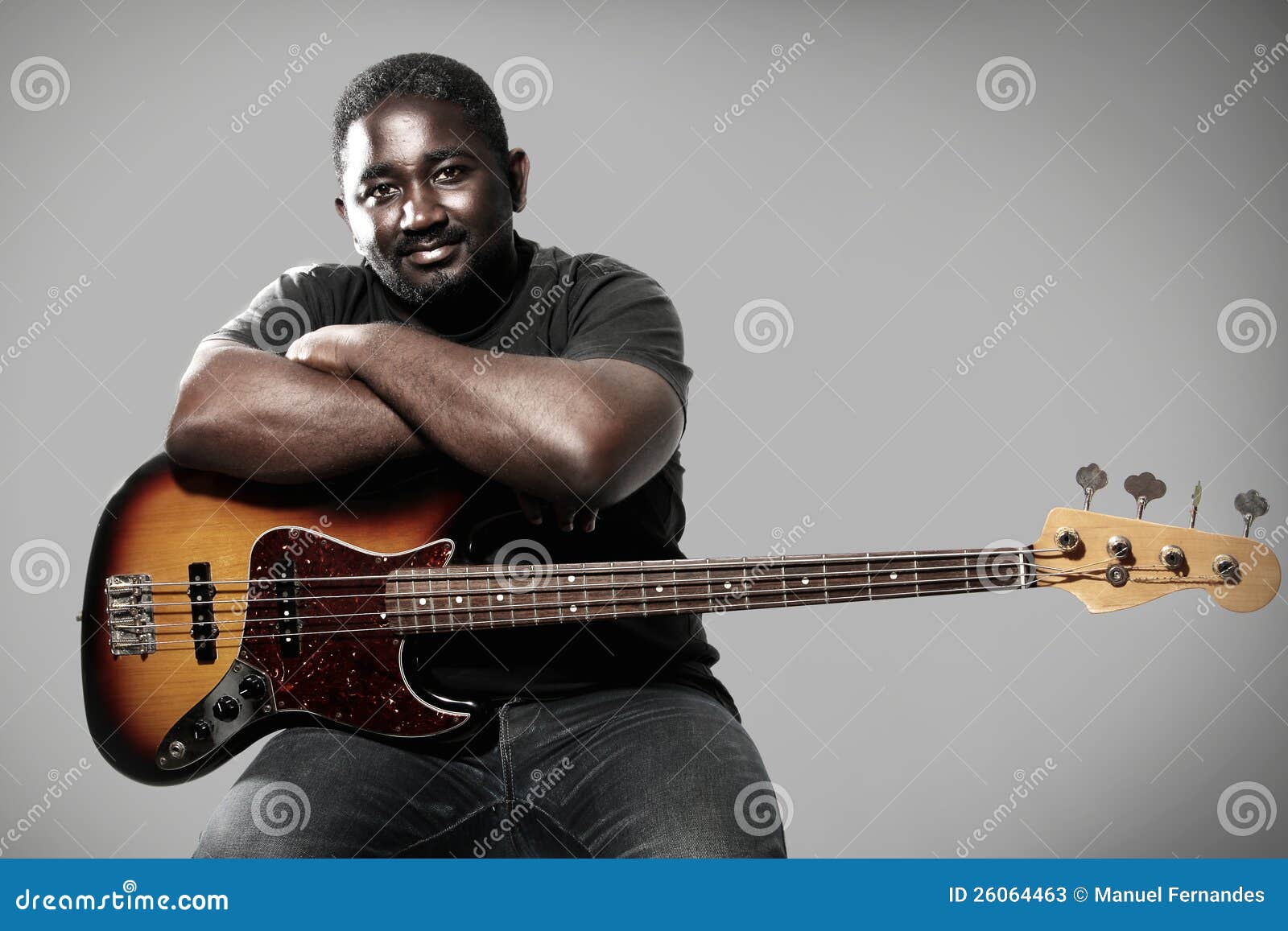 Bass player stock image. Image of african, music, audience 26064463