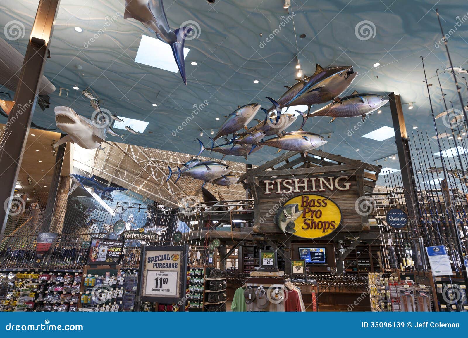 Bass Pro Shop Fishing Section at the Silverton Hotel in Las Vega Editorial  Stock Image - Image of inside, bass: 33096139