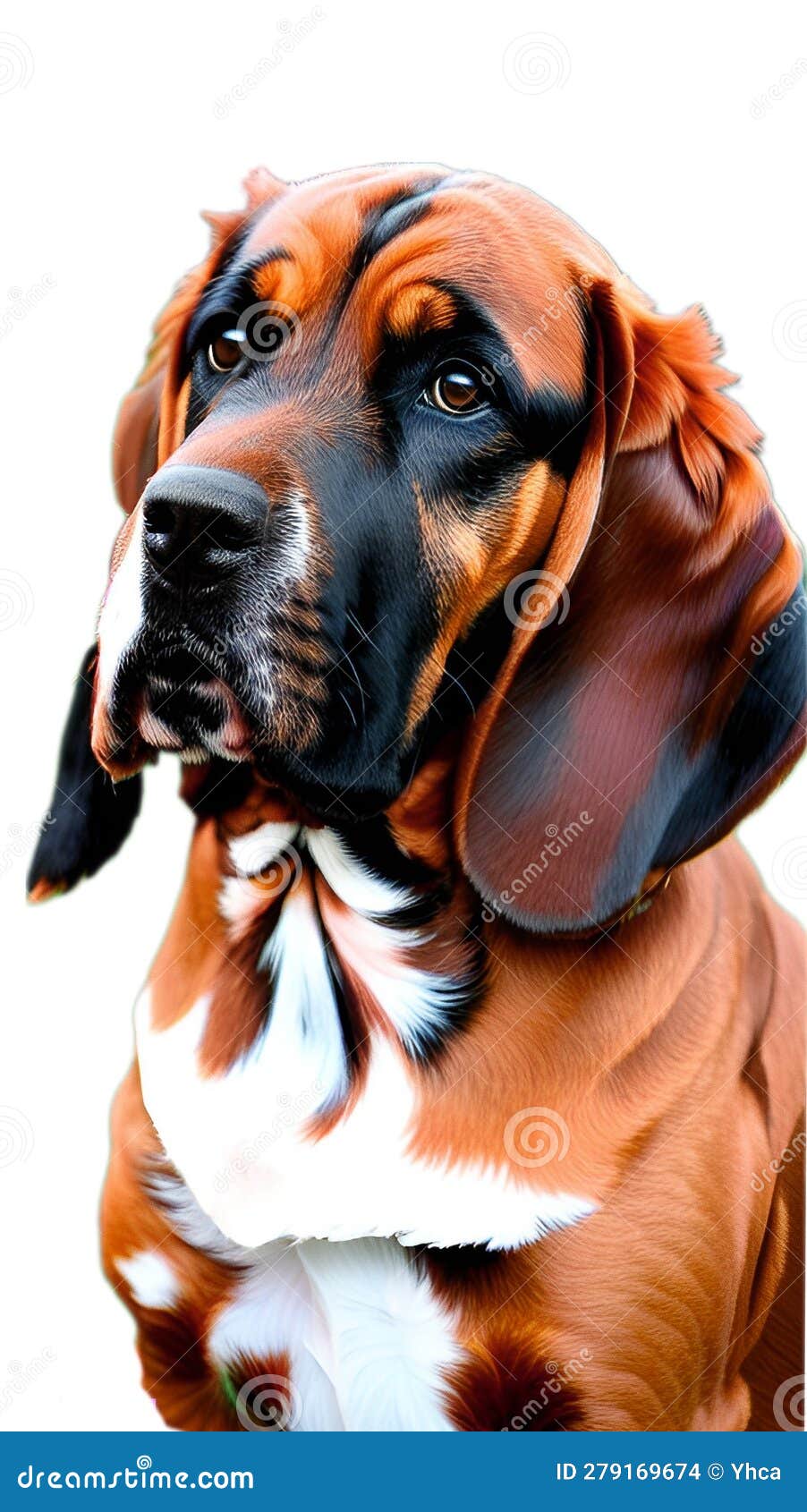 Basset Hound Illustration Artificial Intelligence Artwork Generated