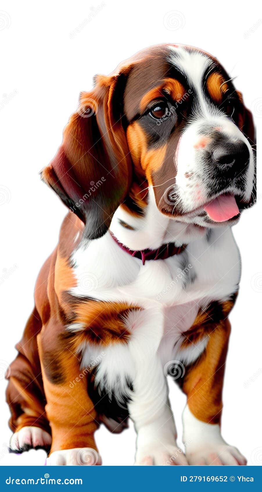 Basset Hound Illustration Artificial Intelligence Artwork Generated