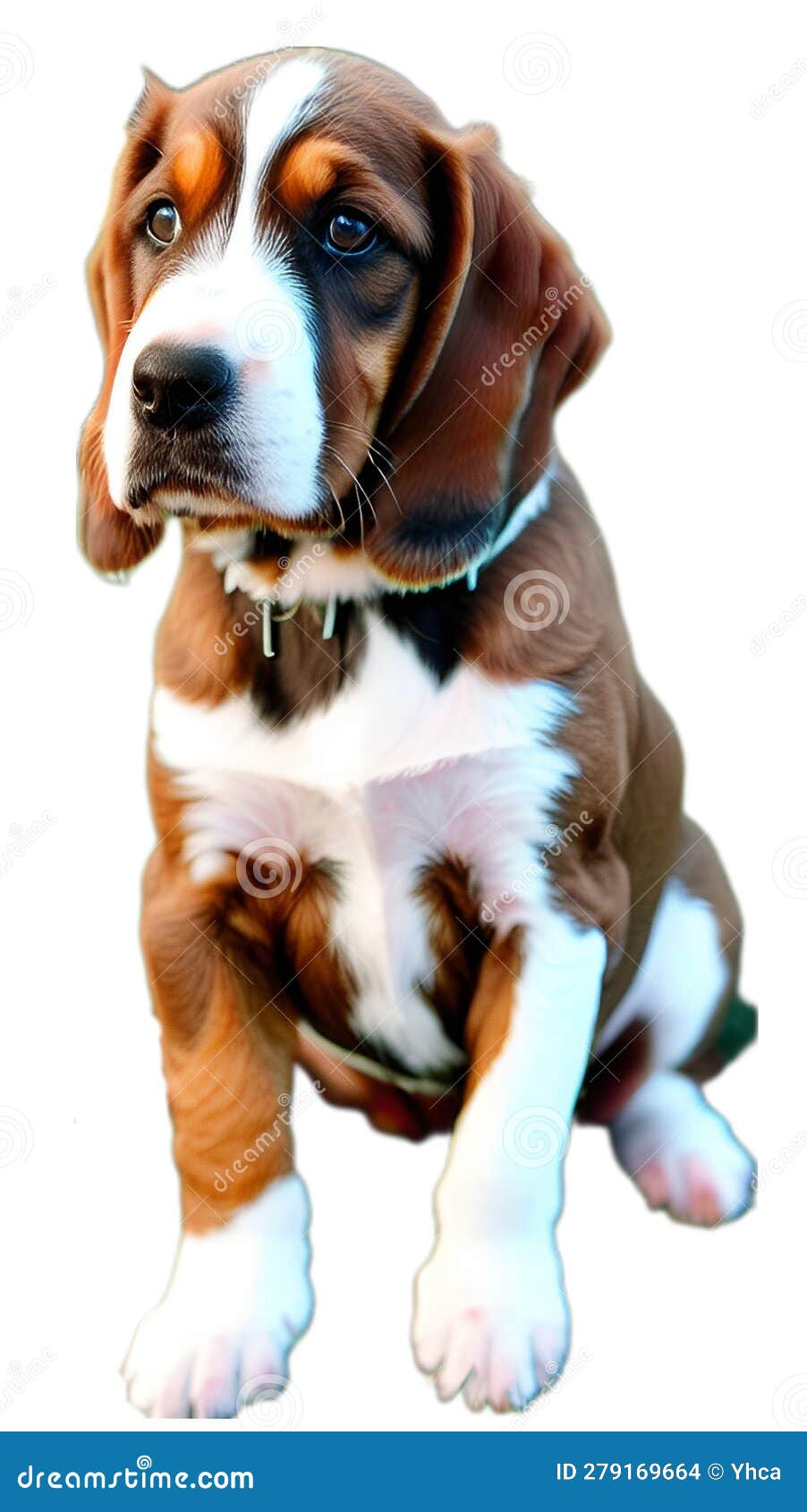 Basset Hound Illustration Artificial Intelligence Artwork Generated