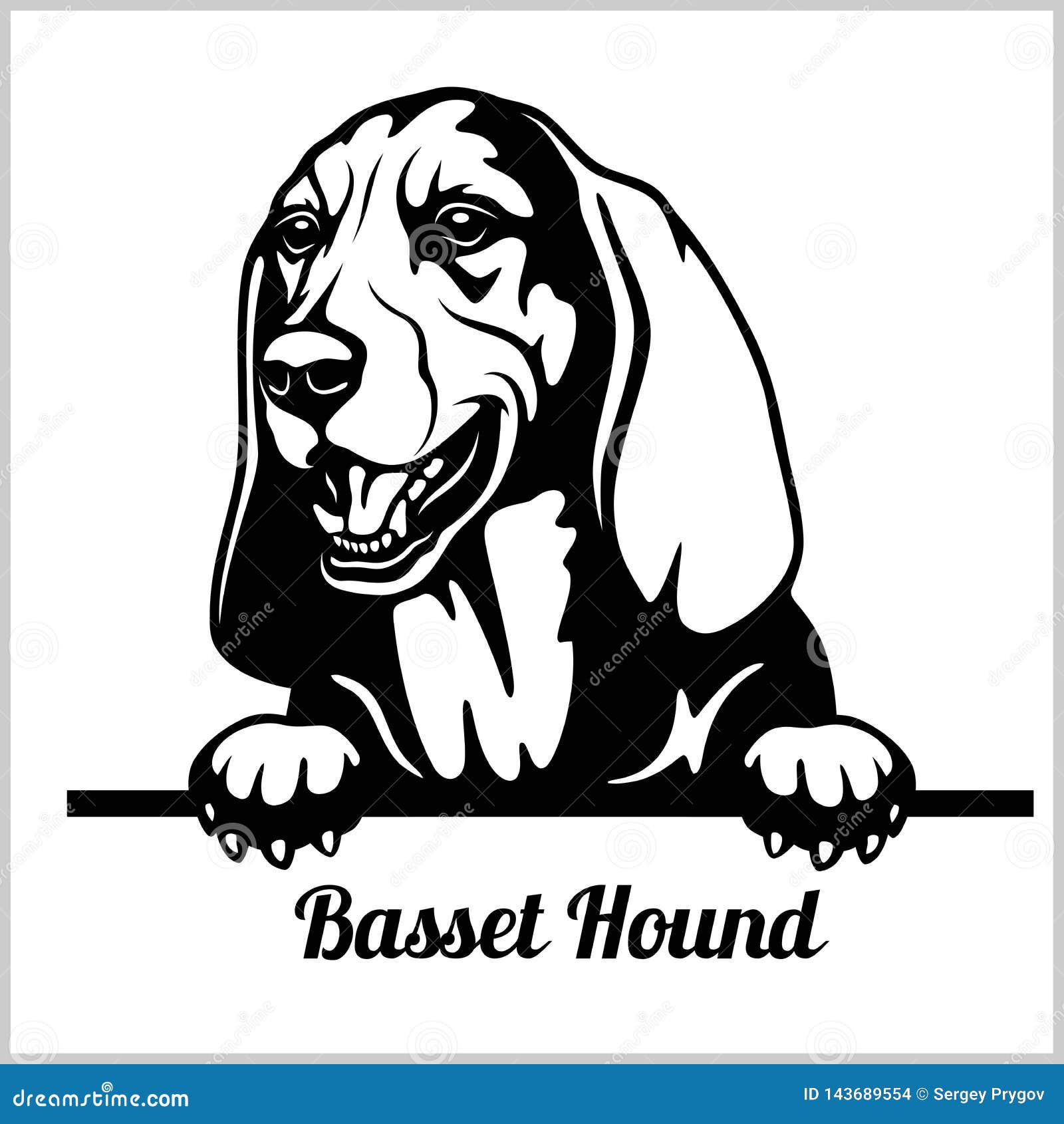 Download Basset Hound Peeking Dogs Breed Face Head Isolated On White Stock Vector Illustration Of Beautiful Face 143689554 PSD Mockup Templates