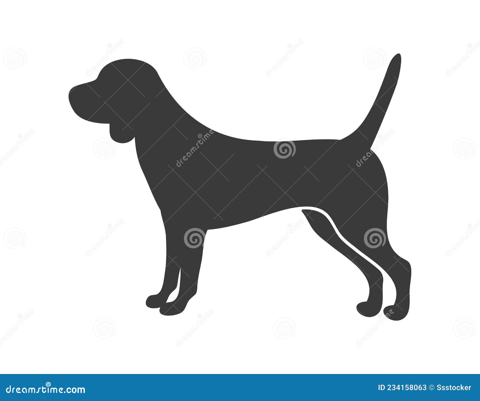 basset hound silhouette. dog silueta shadow puppy,  icon