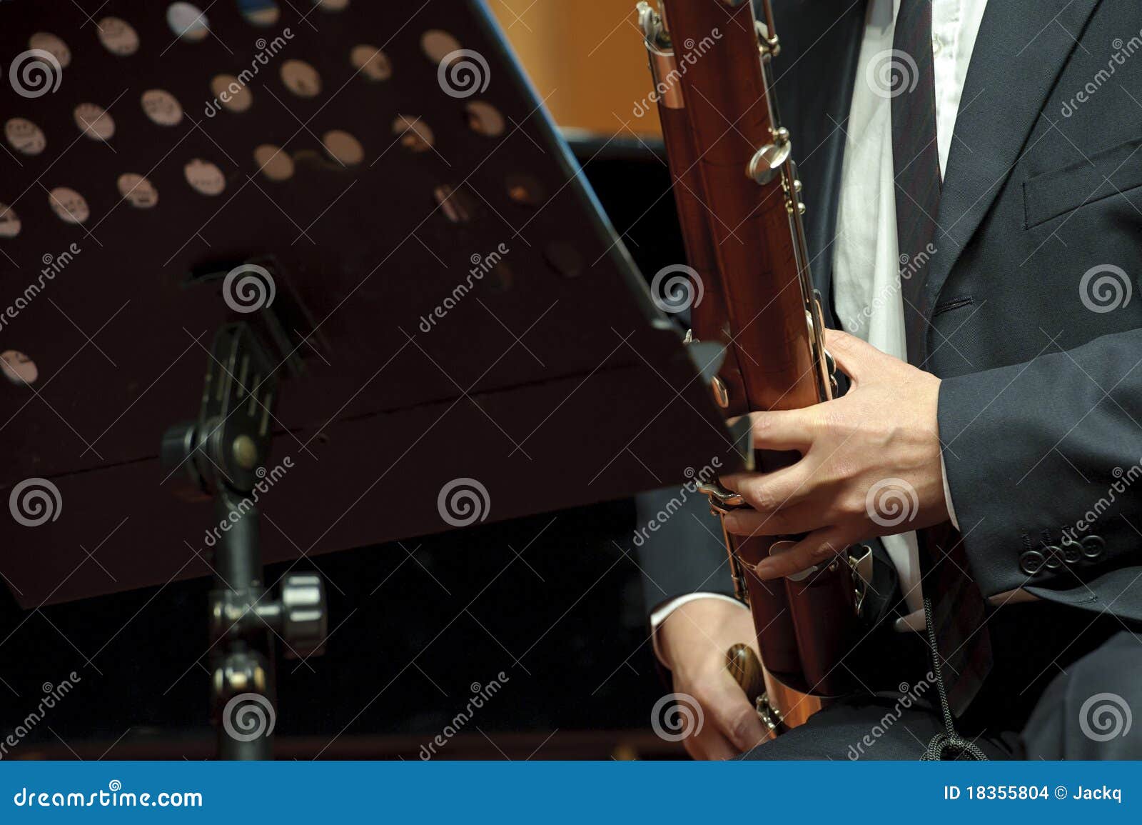 Bassoonist on concert stock photo. Image of bassoonist 18355804