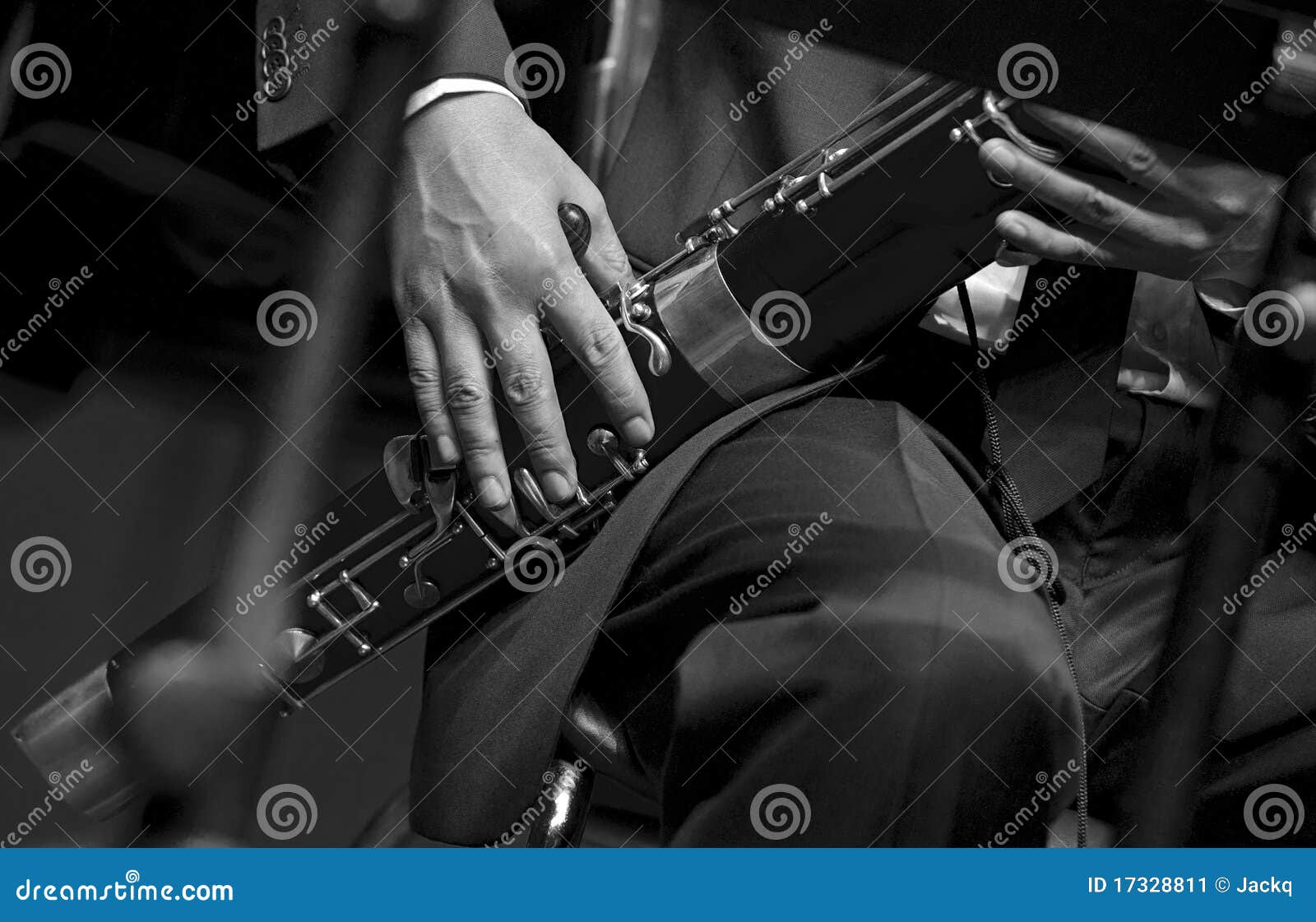 Bassoonist op overleg stock afbeelding. Image of vermaak 17328811