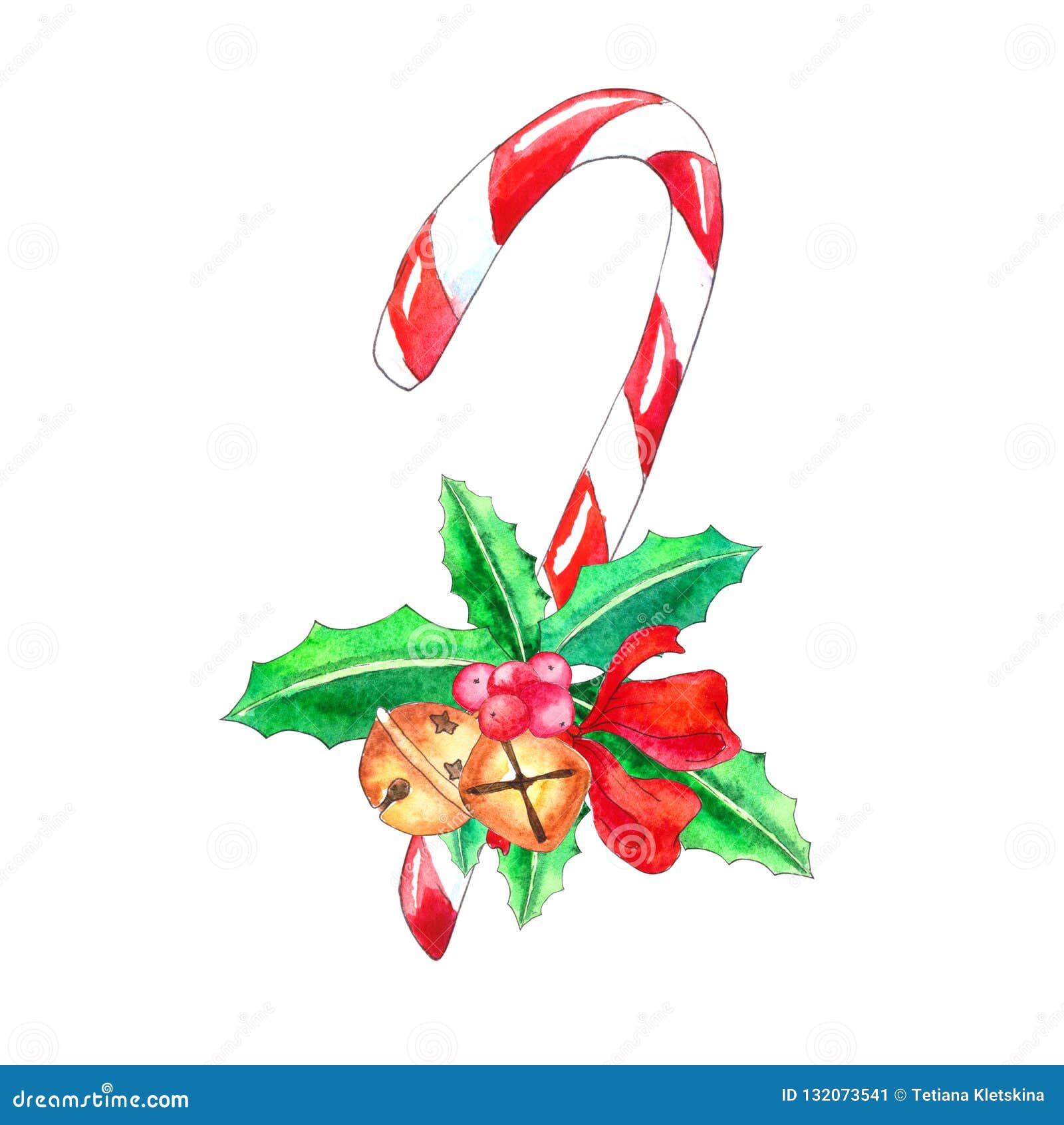 Bastão De Doces Do Natal Com Sinos De Tinir E Curva Vermelha Ilustração  Stock - Ilustração de desenho, tinir: 132073541, image size:1600x1690