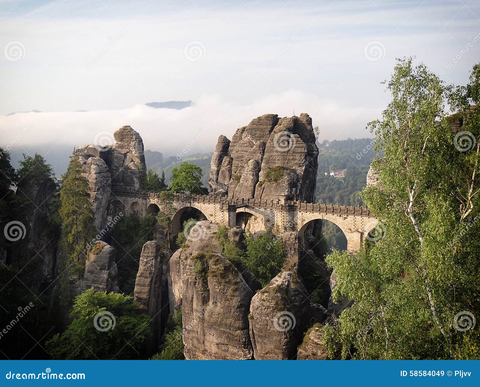 bastei bridge in saxon switzerland
