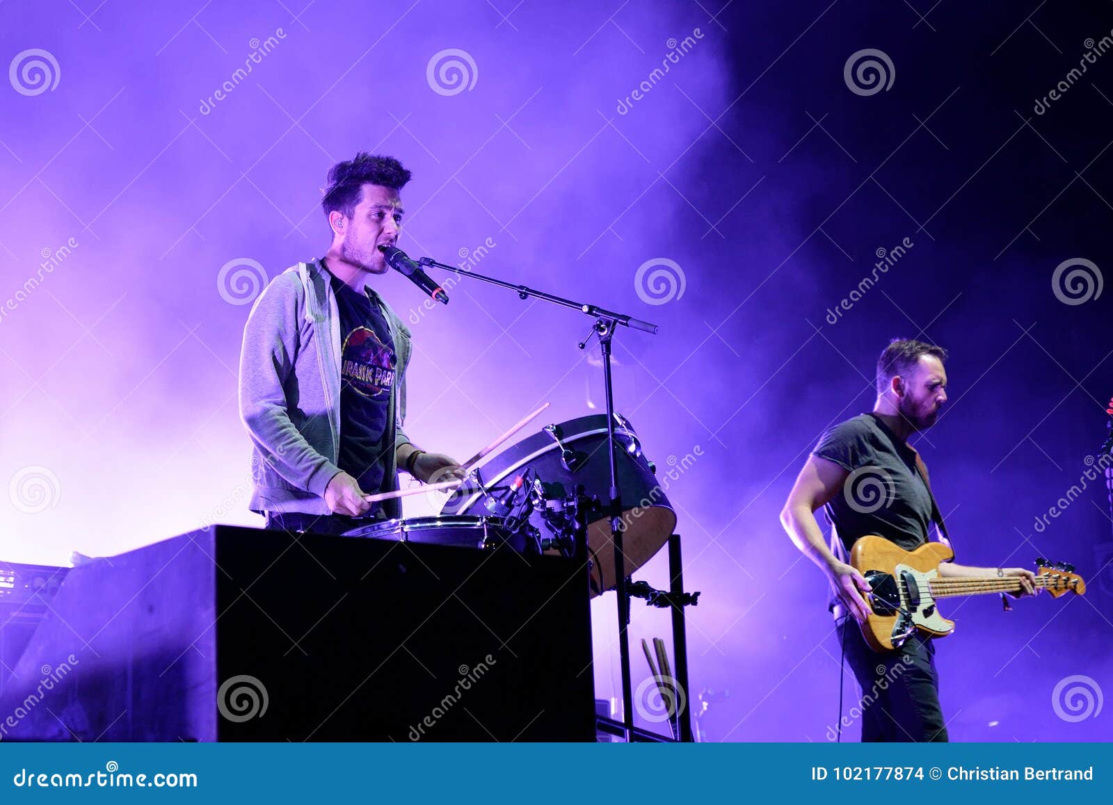 Bastille Pop Band in Concert at FIB Festival Editorial Stock Image