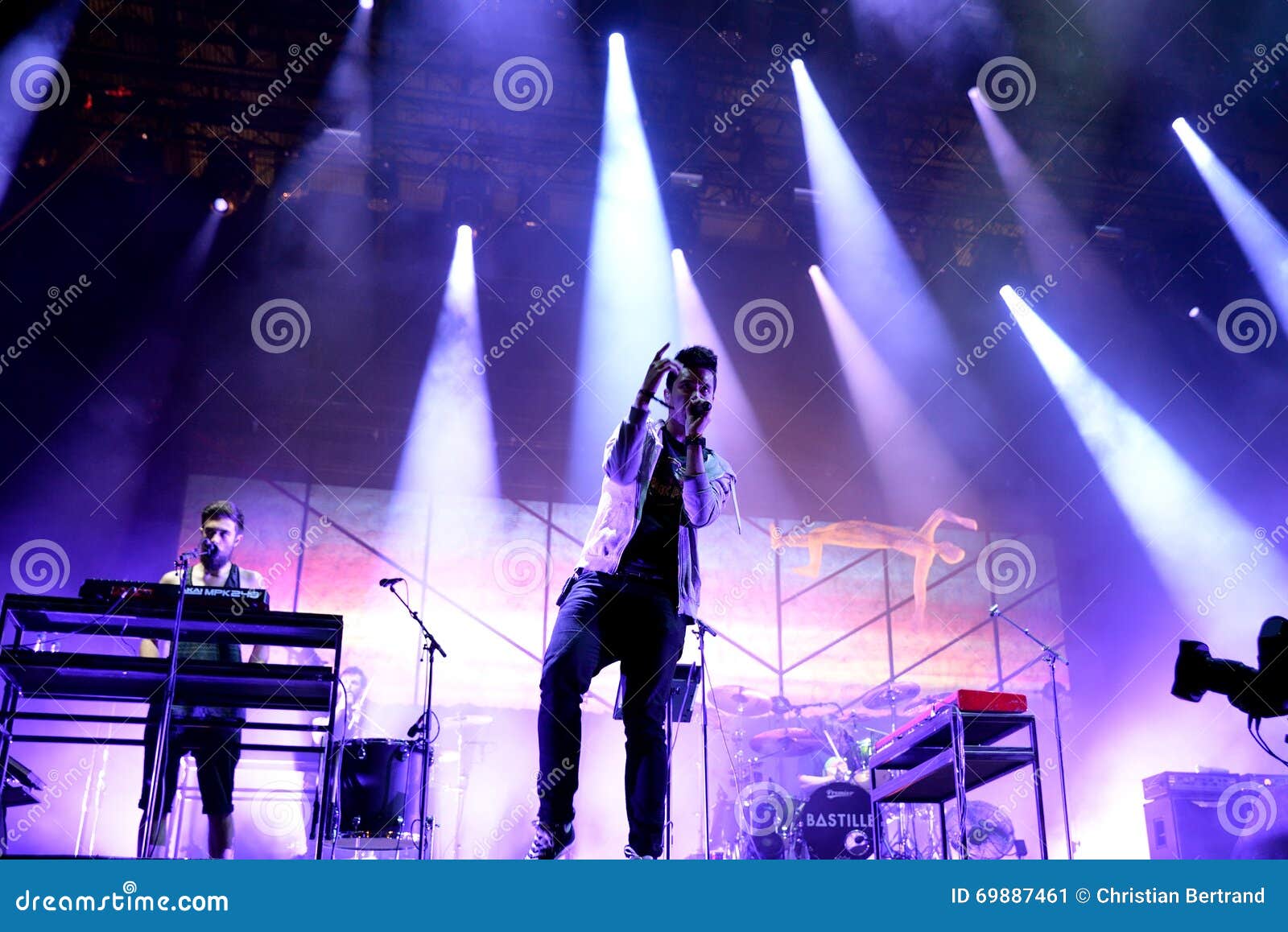 Bastille (pop Band) in Concert at FIB Festival Editorial Photo Image