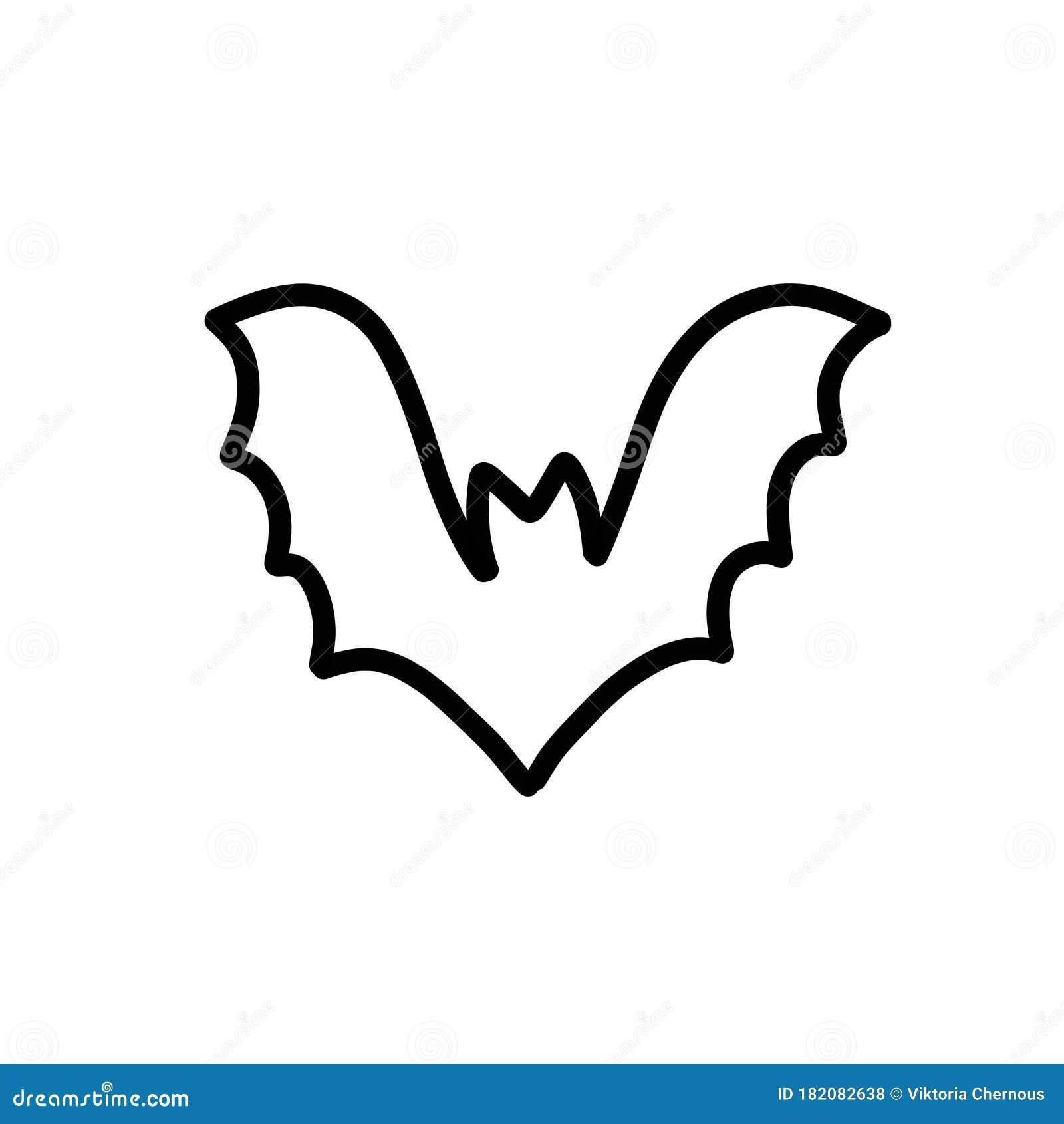 Bat Doodle Icon, Vector Illustration Stock Illustration Illustration