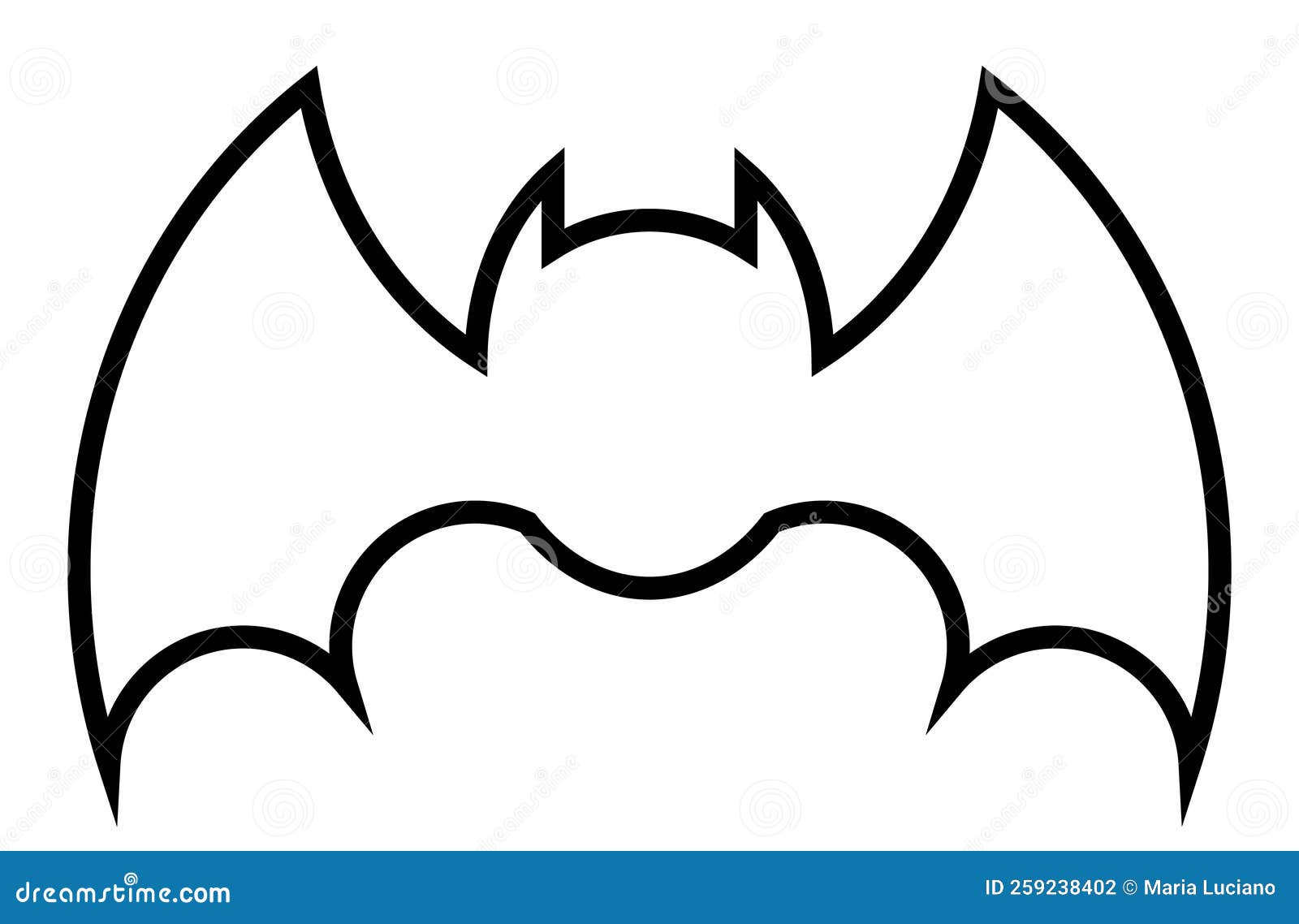 bat icon outline stencil silhouette  