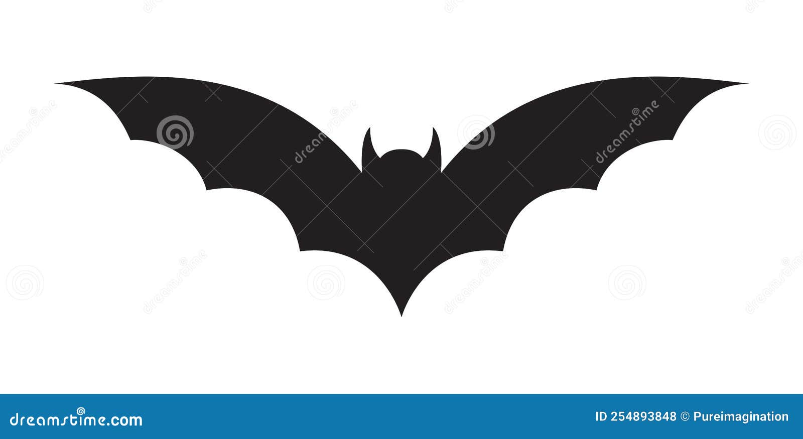 Bat Isolated on White Background Stock Vector Illustration of