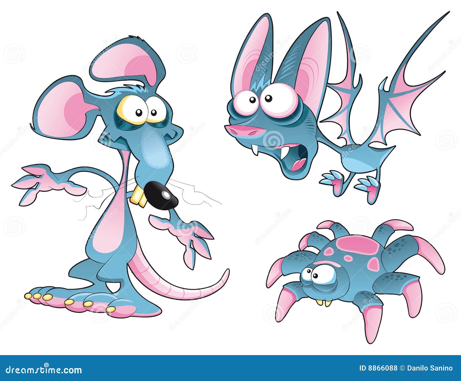 Bat, Rat And Spider Royalty Free Stock Photos Image 8866088