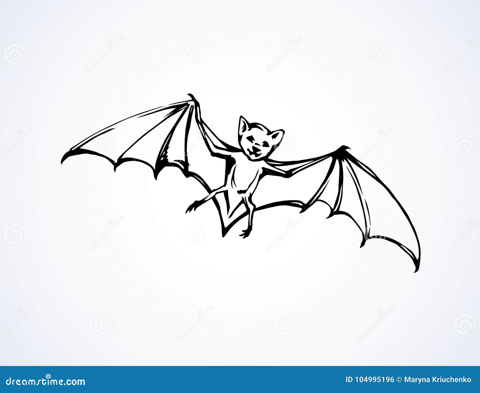 Bat. Vector drawing stock vector. Illustration of evil - 104995196