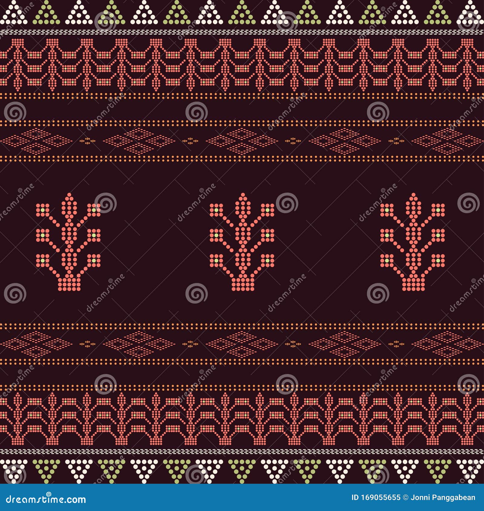  Batak  Ethnic Seamless Pattern With Motif  Ulos  Creative 