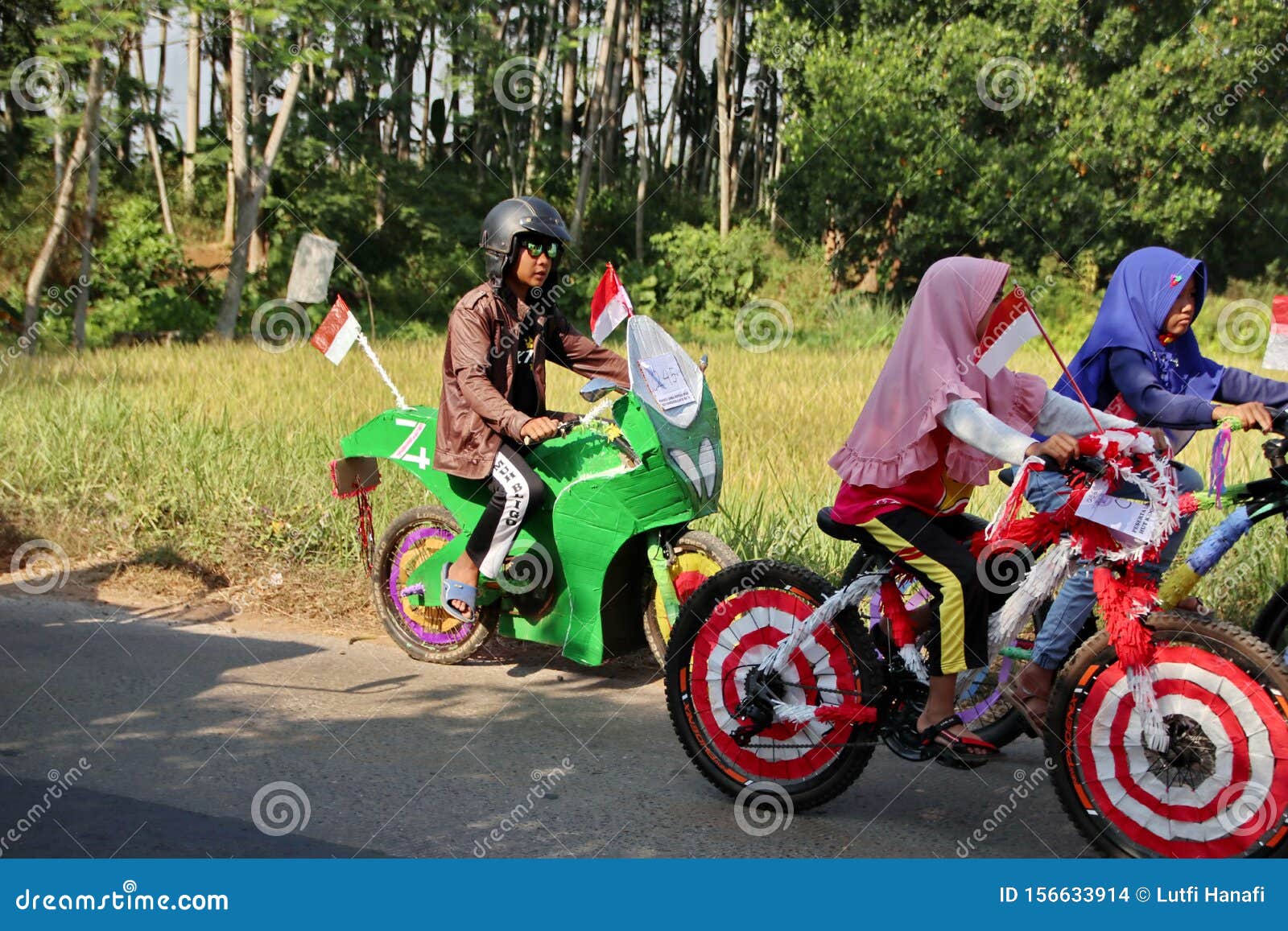 Bike Parade Commemorates The Independence Day Of The Republic Of