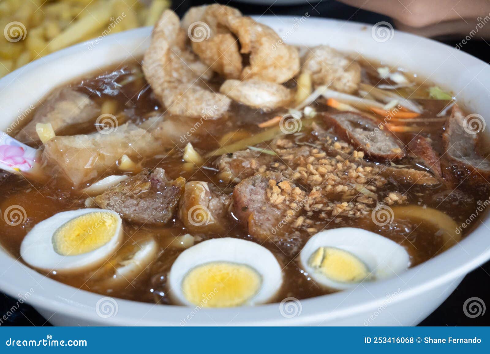 Batangas Lomi with Egg , Philippines Special Dish Stock Photo Image