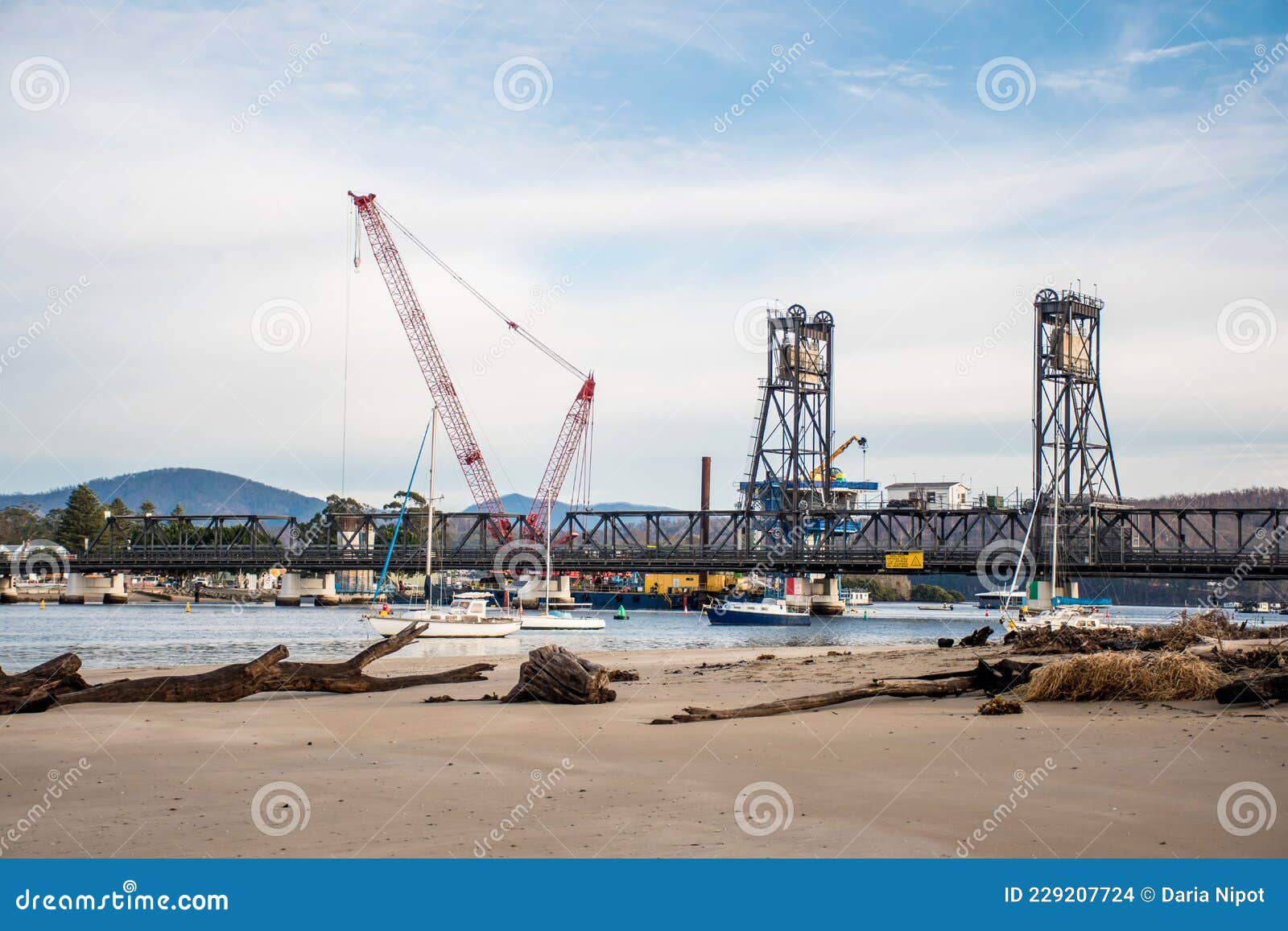 Batemans Bay New Bridge Construction on a Clyde River. NSW, Australia