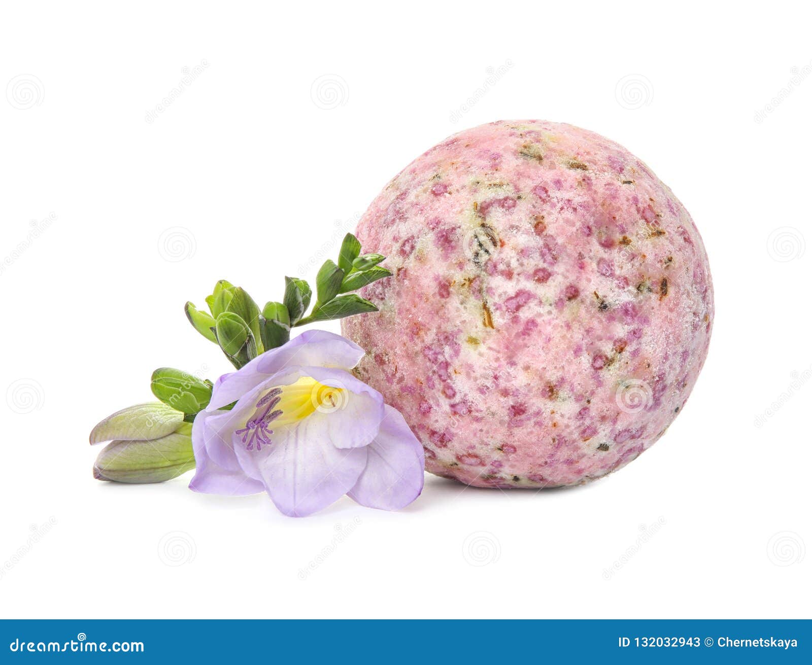 Bath bomb and flower stock image. Image of flower, hygiene 132032943