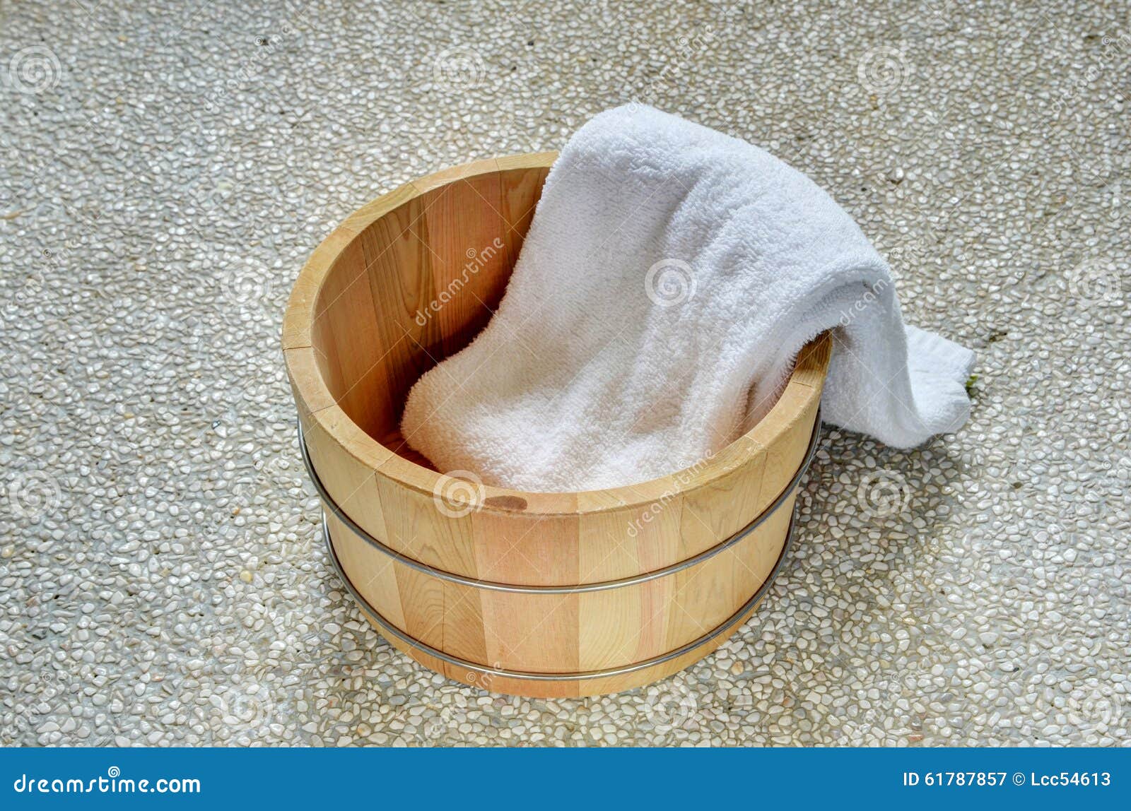 Bath bucket with a towel stock image. Image of wash, lave - 61787857