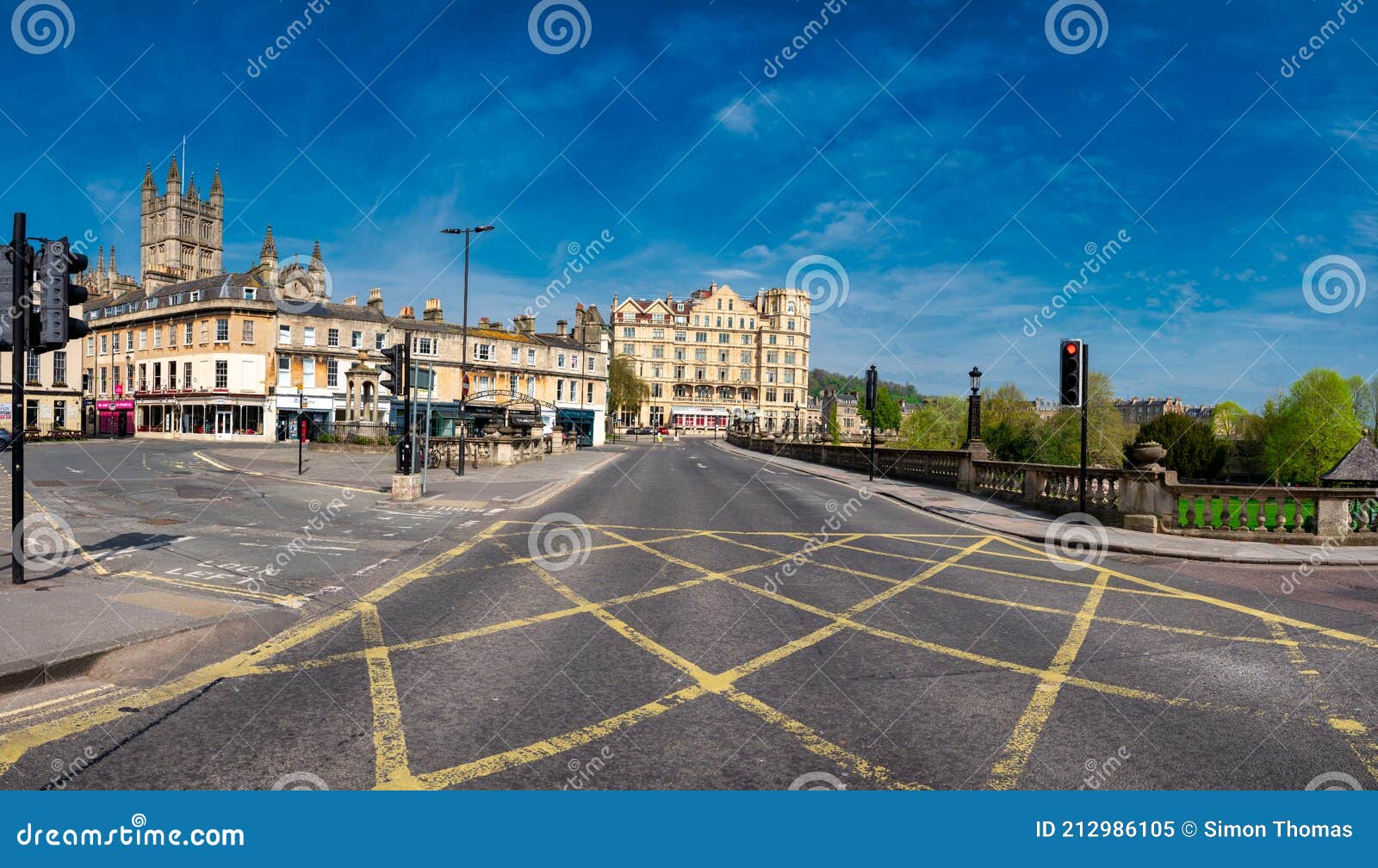 Bath City Centre during Covid 19 Lockdown Editorial Image Image of