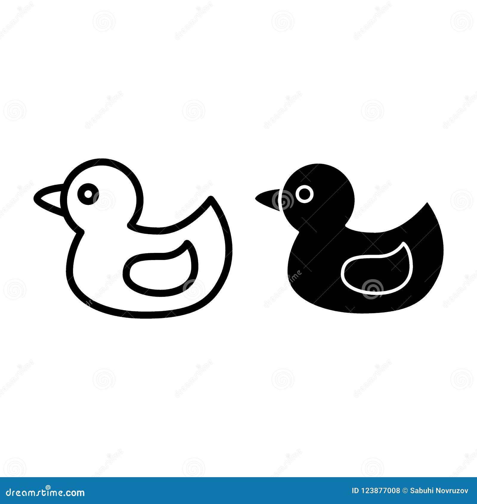 black and white rubber duck