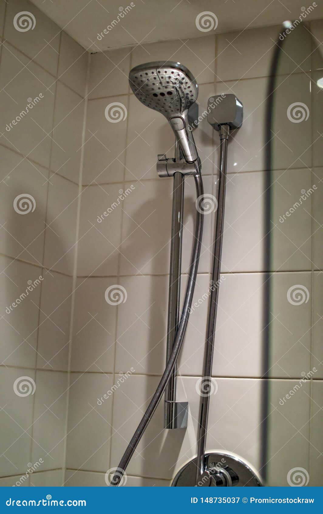 Bath Hand Shower Installed on the Wall Stock Image Image of bathroom