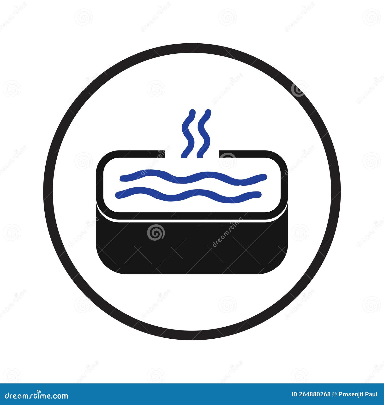 Bath pool water icon stock vector. Illustration of symbol 264880268