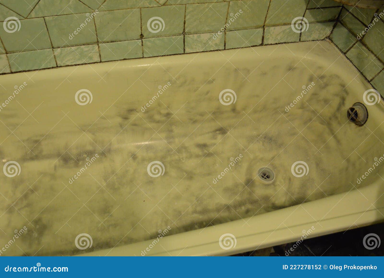 Bath Restoration and Painting with Enamel Paint Stock Photo Image of