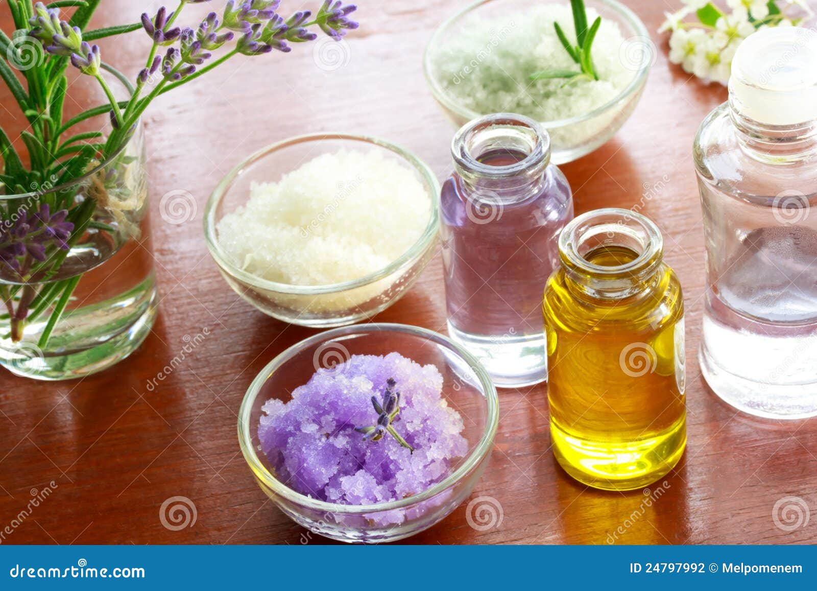 Bath Salt with Aromatherapy Oil Stock Photo Image of flower, close 24797992