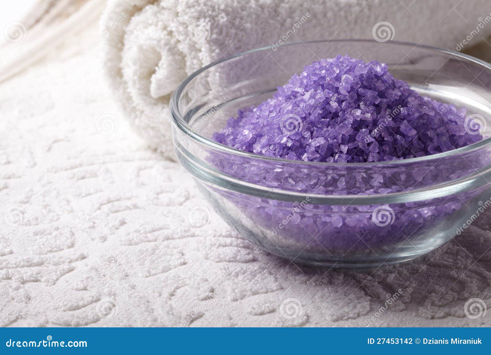 Bath salt with towel stock photo. Image of towel, care 27453142