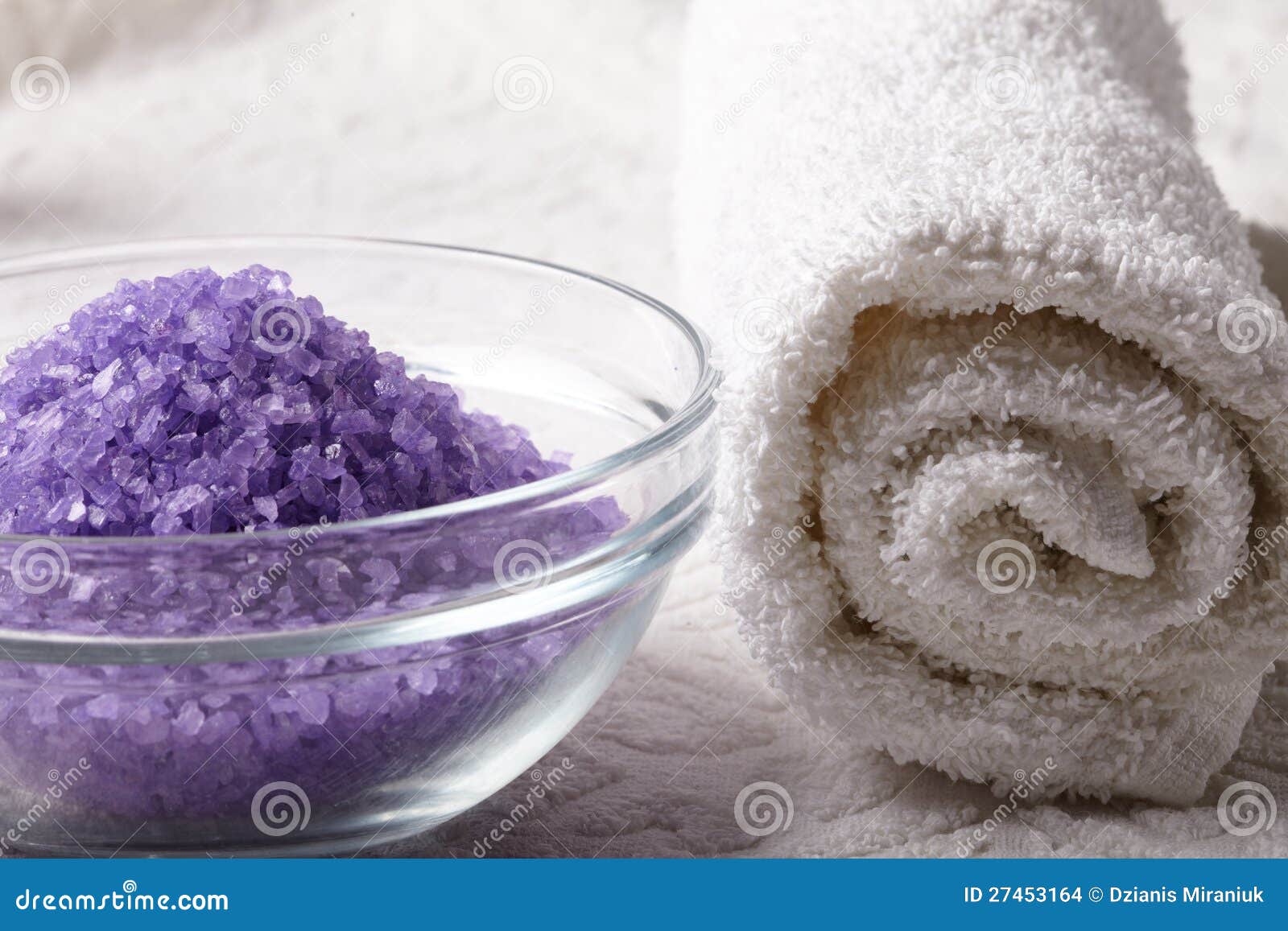 Bath salt with towel stock photo. Image of pampering 27453164