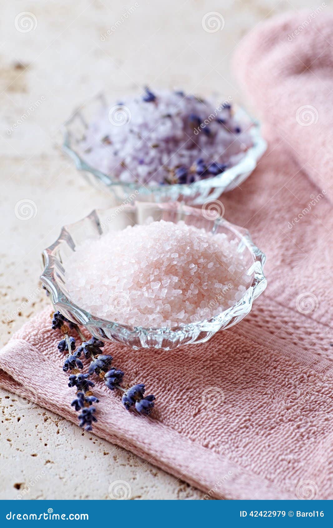 Bath Salts on a Towel stock image. Image of bowl, bath 42422979