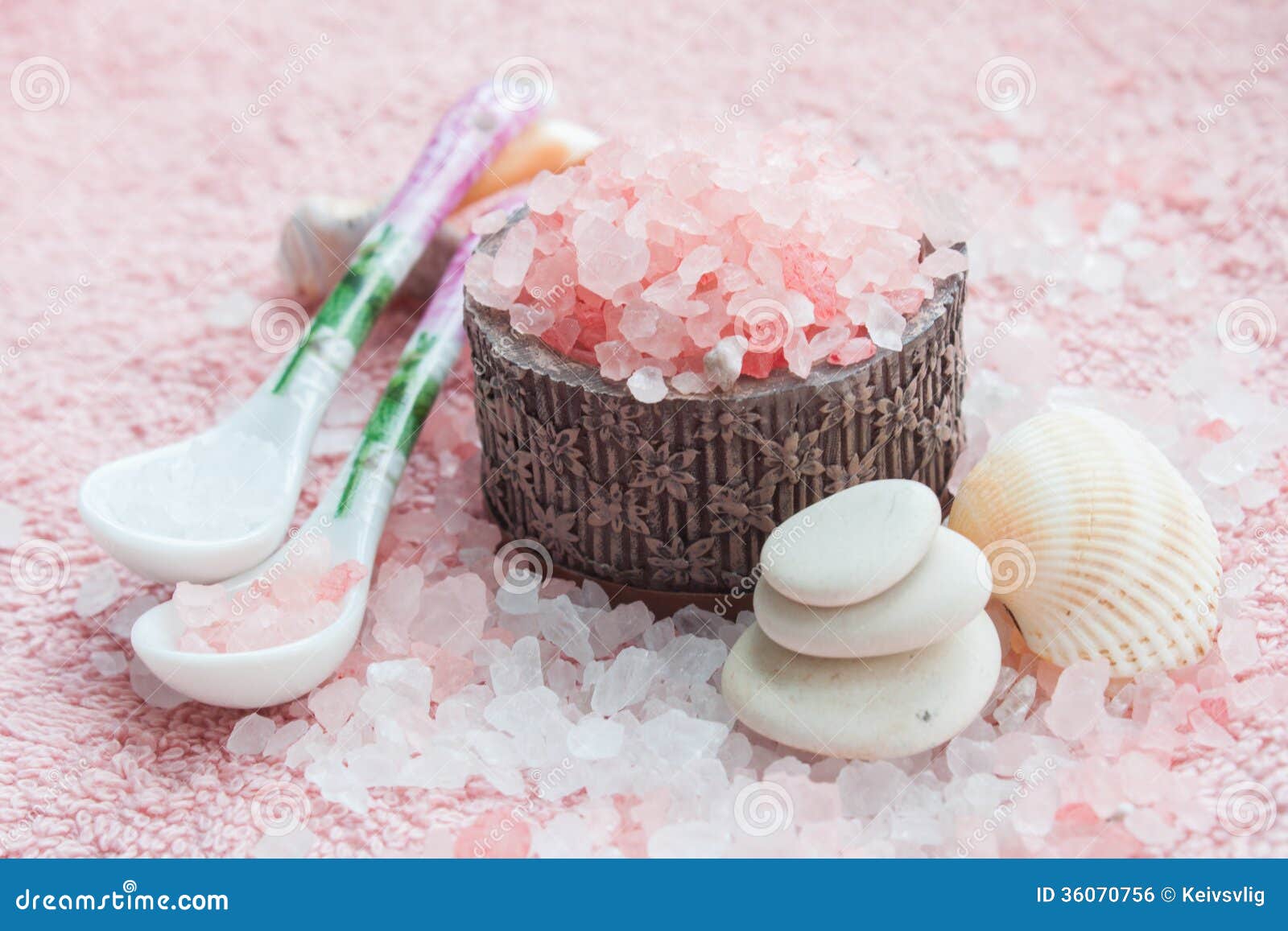 Bath. Sea salt stock photo. Image of cosmetic, bath, stone 36070756