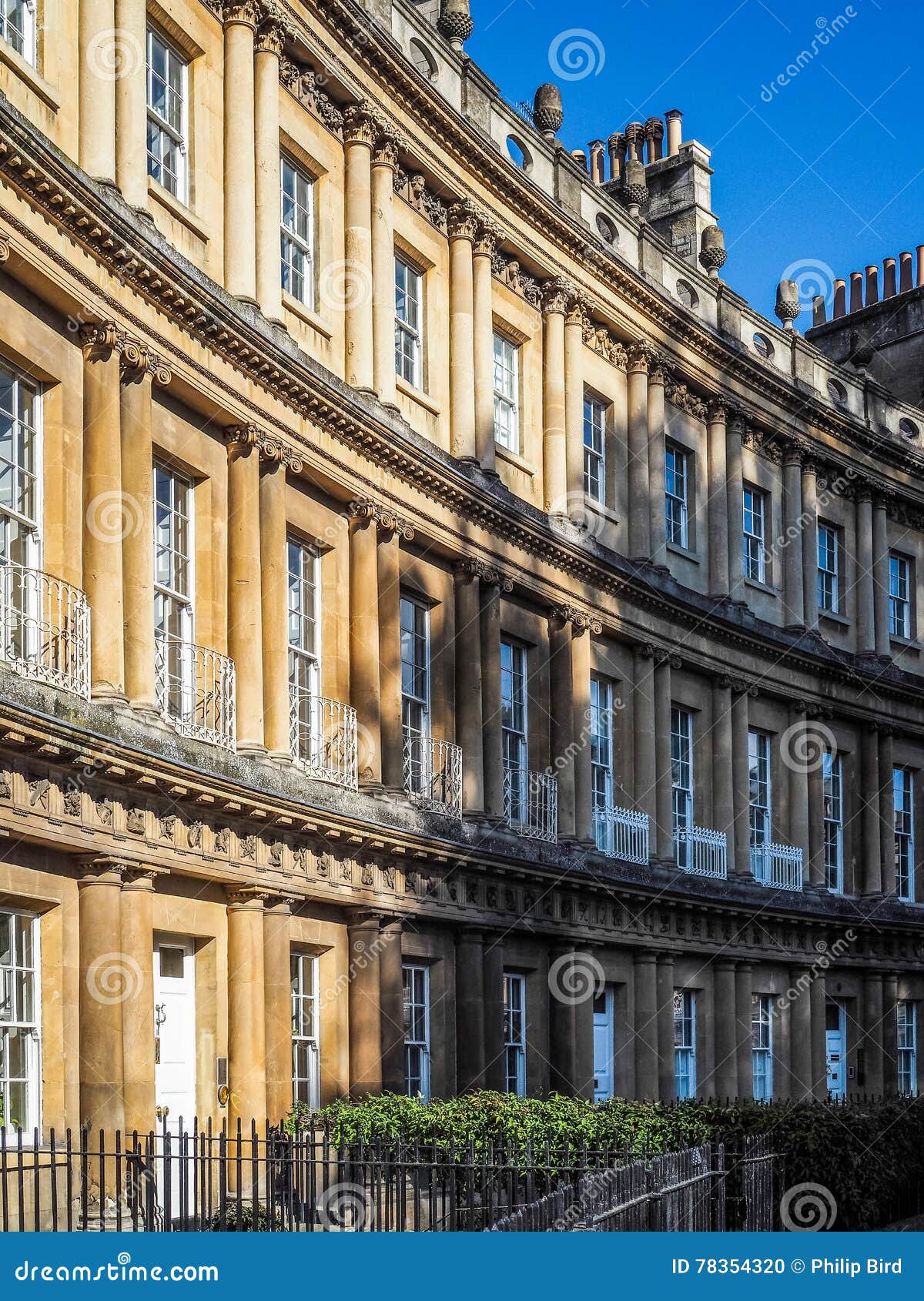 BATH, SOMERSET/UK OCTOBER 02 Houses in the Circus in Bath so