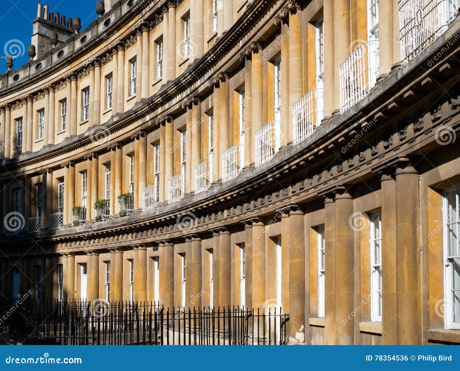 BATH, SOMERSET/UK OCTOBER 02 Houses in the Circus in Bath so