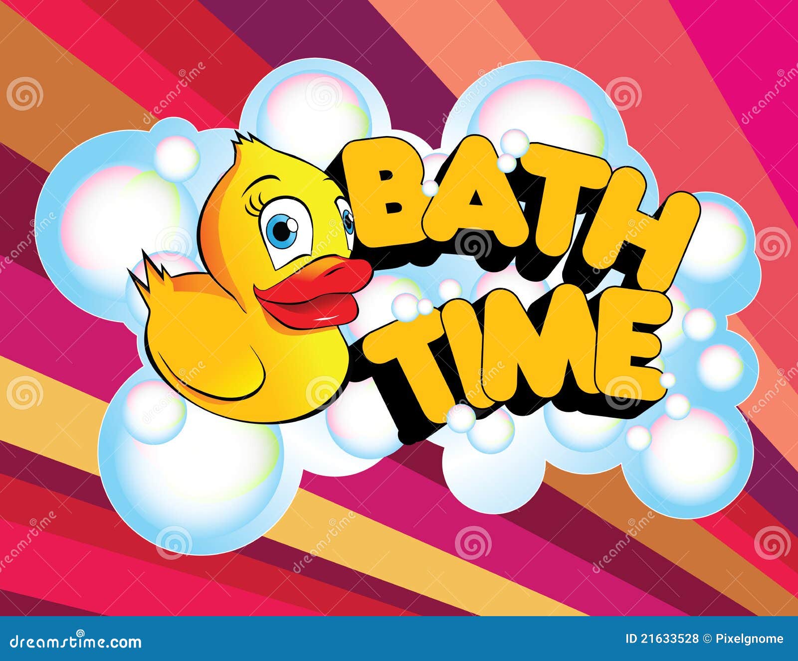 Bath Time Rubber Duck stock illustration. Illustration of phrase 21633528